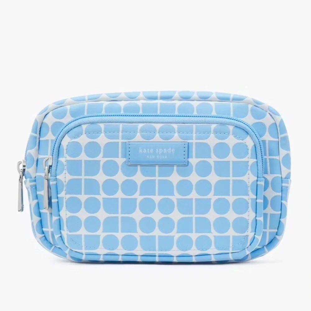 Kate Spade Noel Jacquard Belt Bag Astral Blue NWT